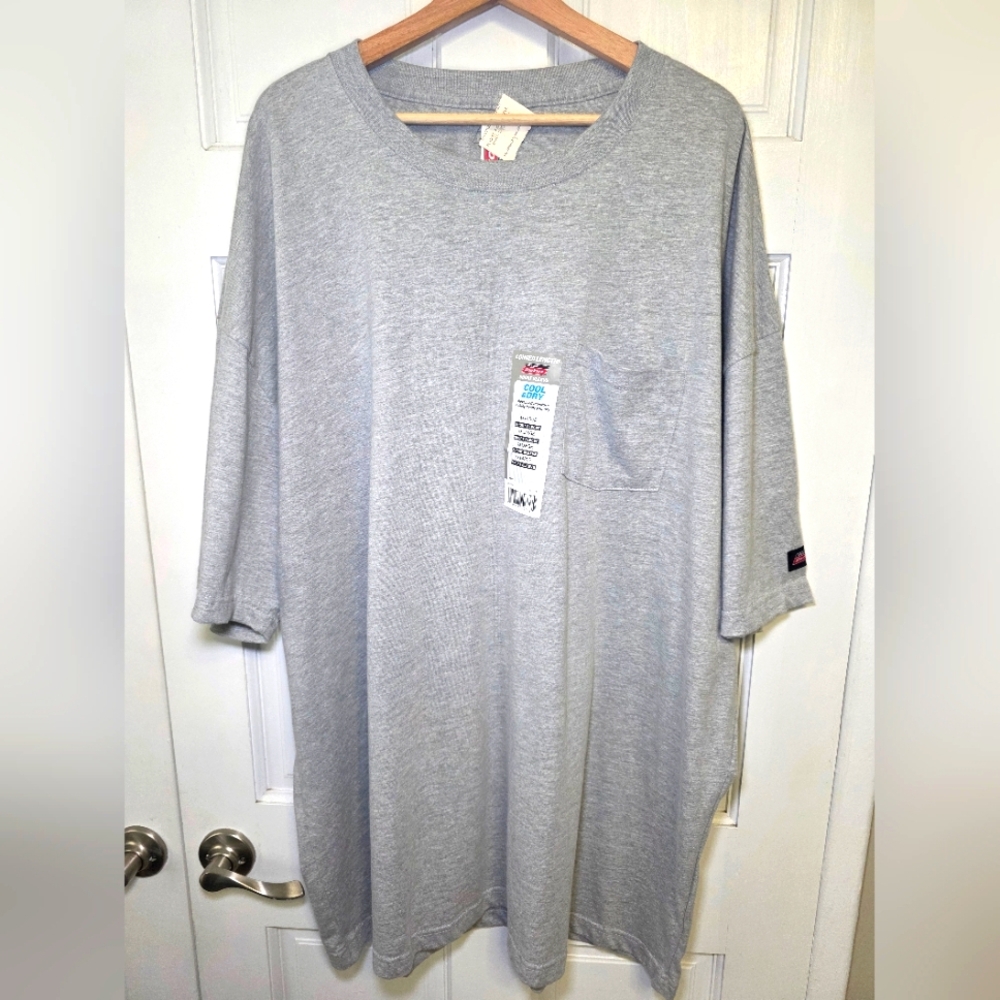 Dickies Longer Length 100% Cotton Cool & Dry Classic Tshirt- Men's Sz 4XL NWT